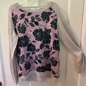 Biden gray and floral long sleeve